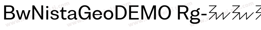 BwNistaGeoDEMO Rg字体转换